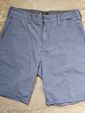 Hurley Light Blue Flat Front Men's Shorts